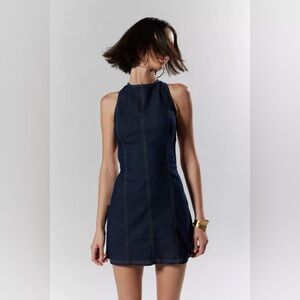 UO Denim Cut Out Shift Dress